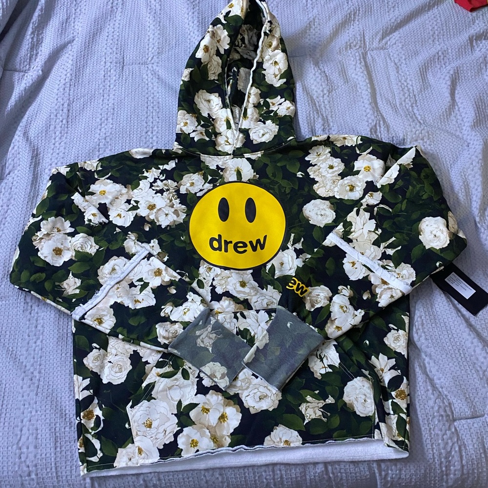 Drew House Mascot Deconstructed Hoodie- Floral UNISEX